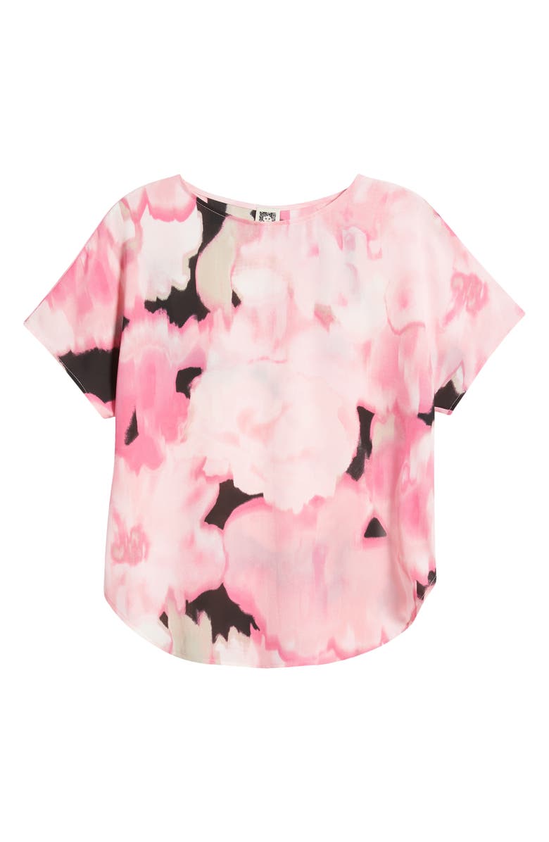 Anne Klein Floral Boat Neck Top, Alternate, color, 