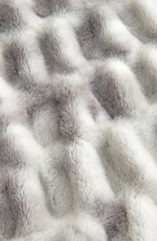 Woven & Weft Faux Fur Reversible Throw Blanket In Multi
