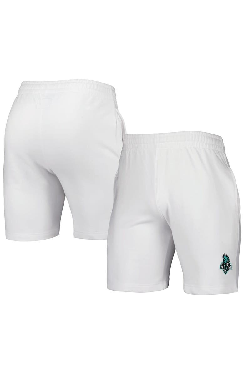 KUR8TED White New York Liberty Core Solid Shorts, Main, color, White