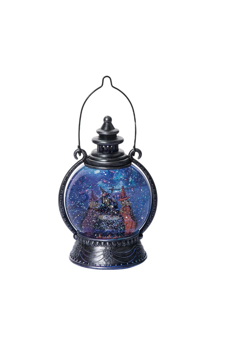 Transpac Plastic Witch Water Globe Halloween Decoration Battery Operated, Main, color, Black