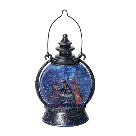 Plastic Witch Water Globe Halloween Decoration Battery Operated