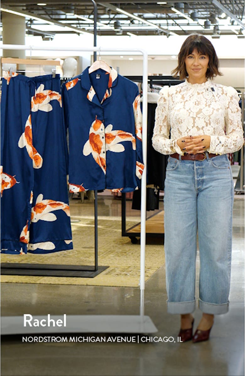 Adrienne Print Satin Pajamas, sales video thumbnail