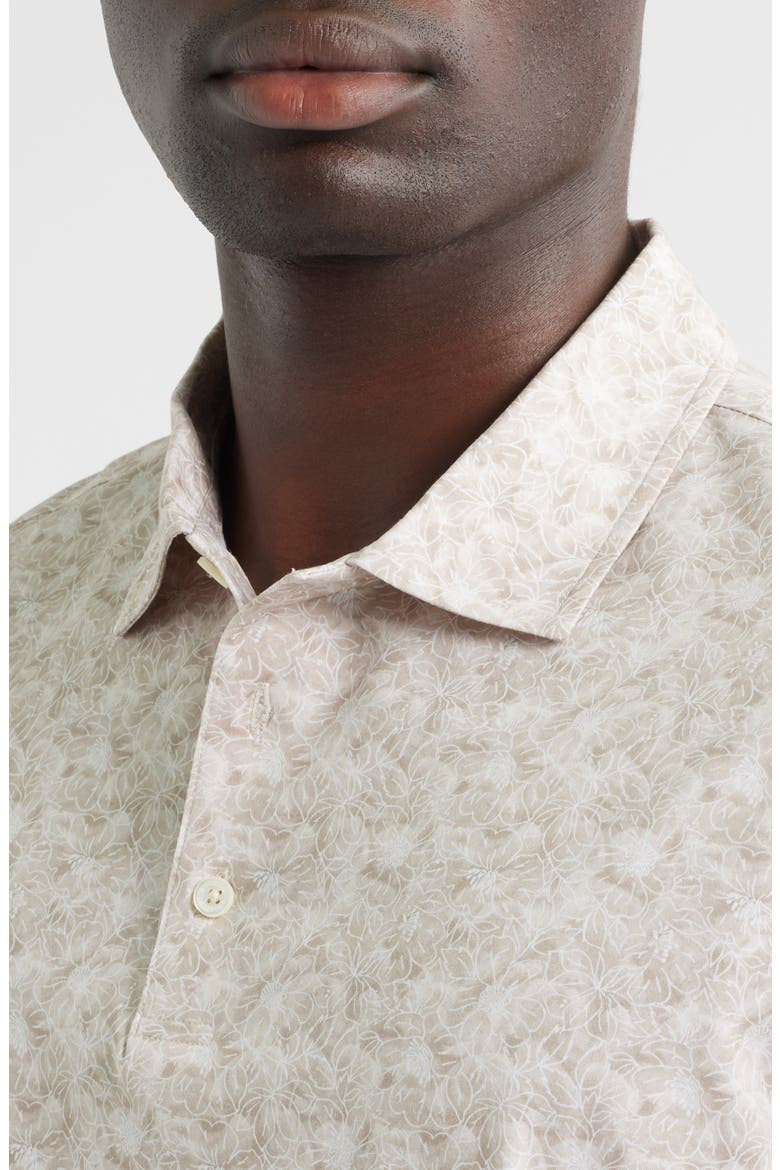 Victor OoohCotton® Floral Polo, Alternate, color, SAND