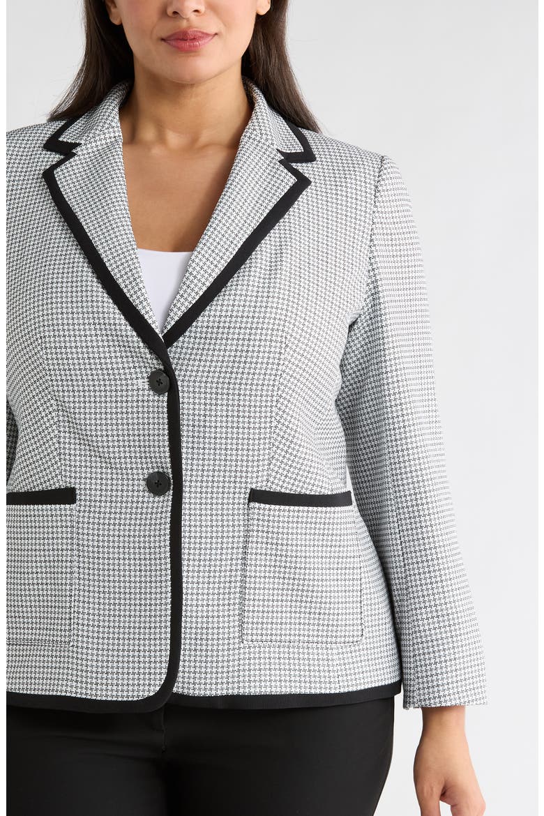 Framing Two-Button Jacket, Alternate, color, LILY WHITE/ BLK