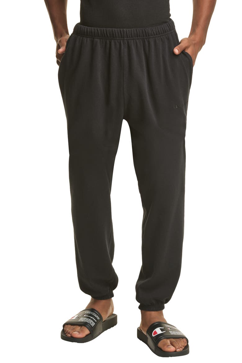 Lightweight Fleece Joggers, Main, color, VINTAGE DYE BLACK