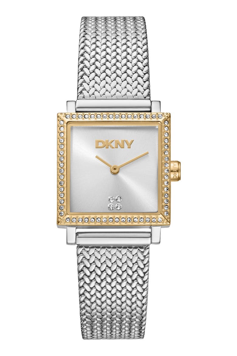 Milanese Square Watch, 24mm x 31mm, Main, color, SILVER/ GOLD TONE