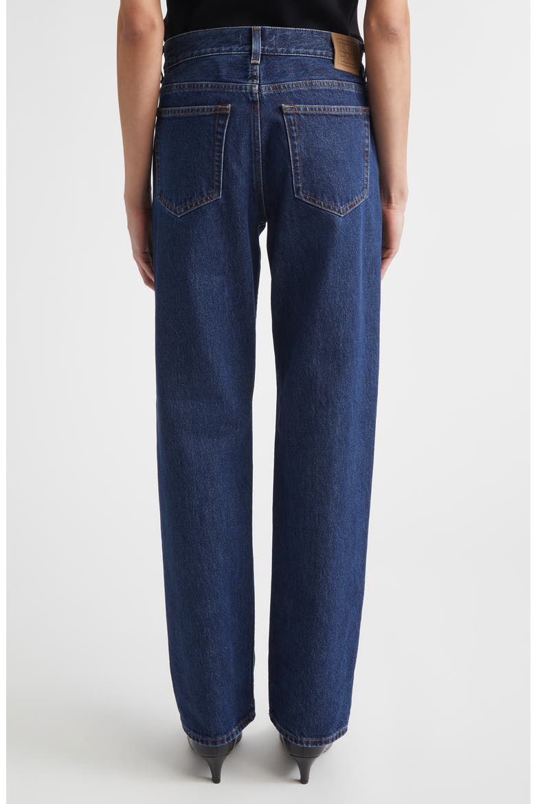 Low Rise Organic Cotton Denim Straight Leg Jeans, Alternate, color, INDIGO