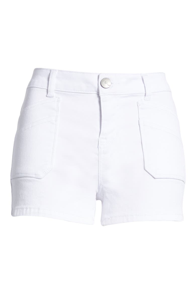 Butter High Waist Denim Shorts, Main, color, WHITE
