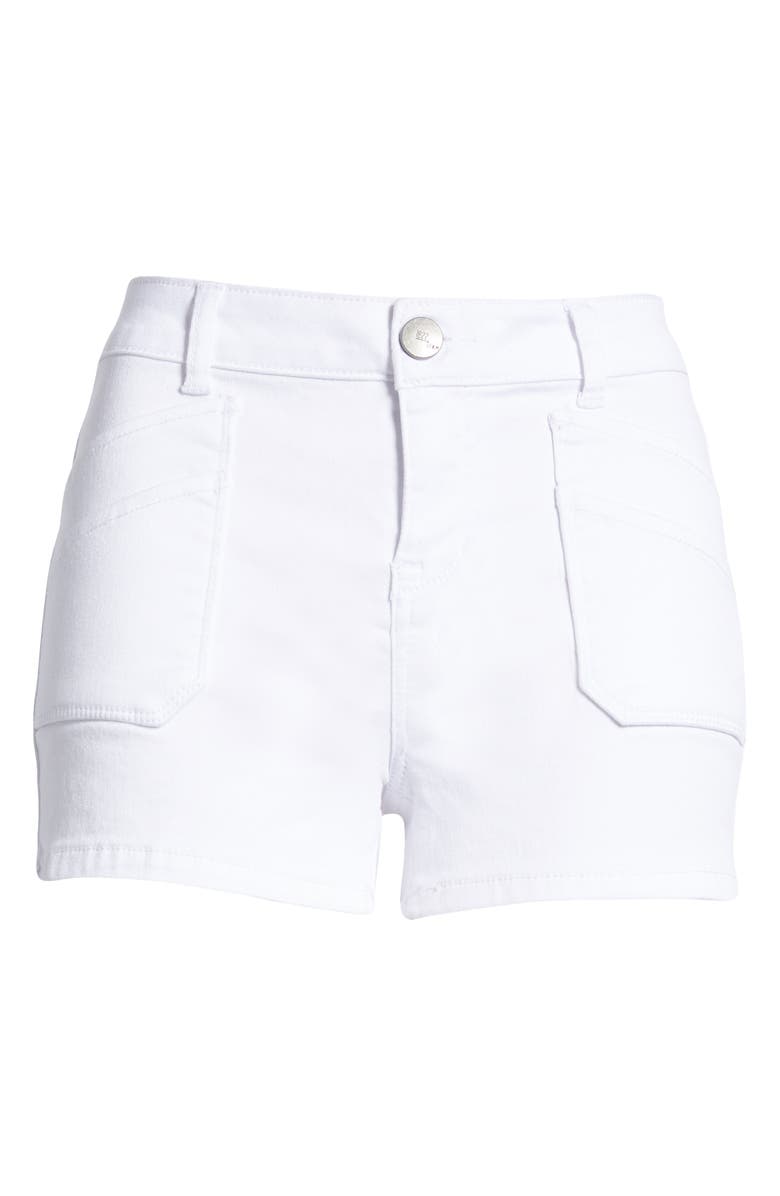 1822 Denim Butter High Waist Denim Shorts, Main, color, White