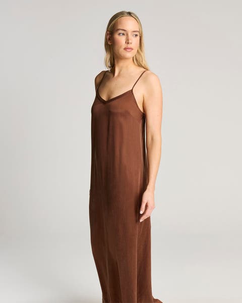 Eco-Luxe Maxi Slip Dress