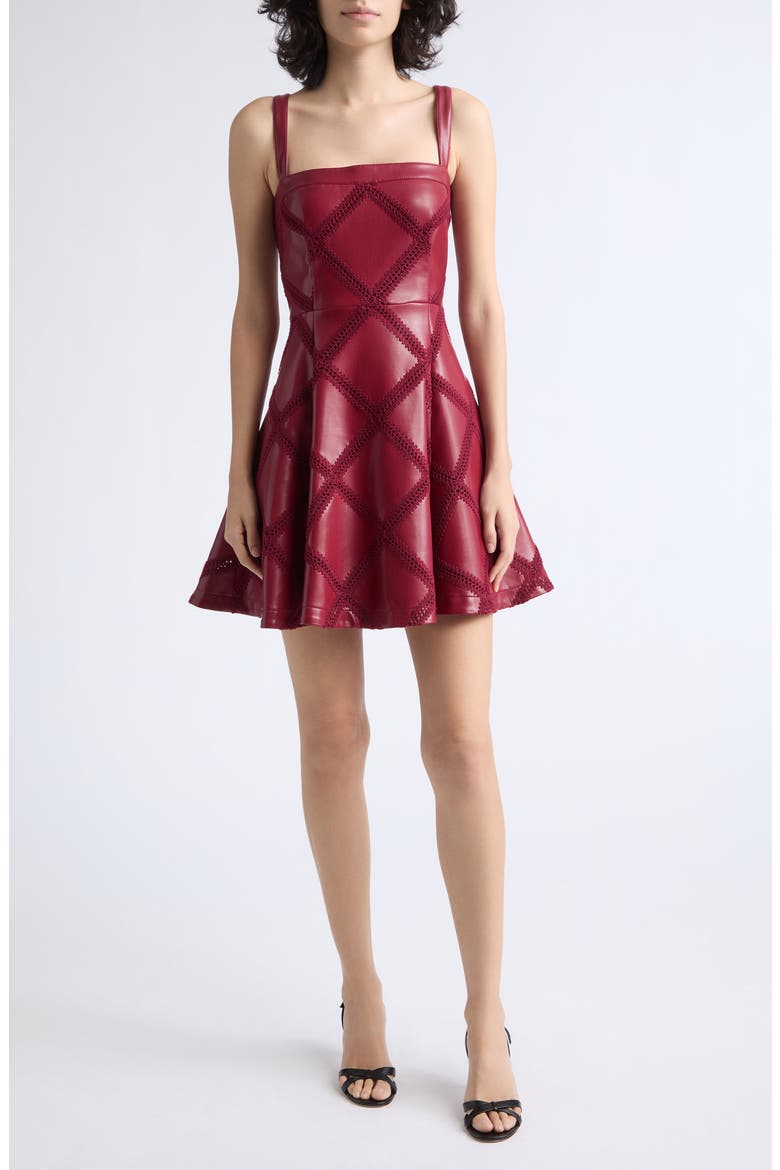 Jelena Faux Leather Minidress, Main, color, BERRYWINE/ BERRYWINE