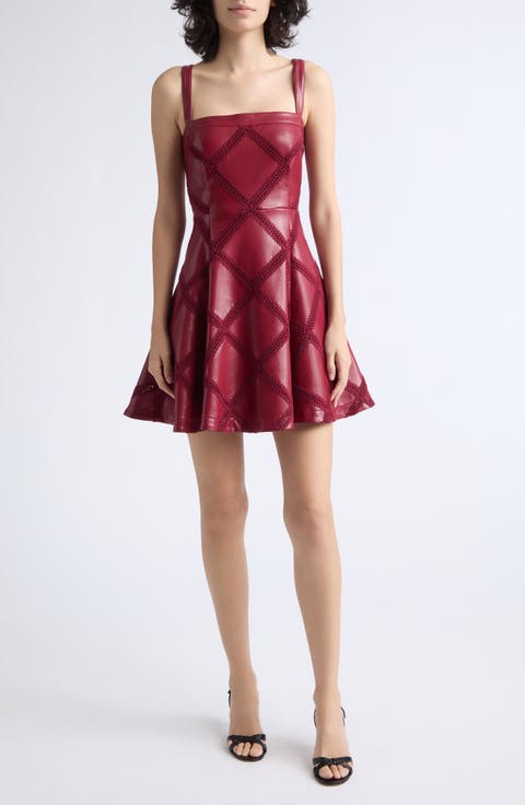 Jelena Faux Leather Minidress