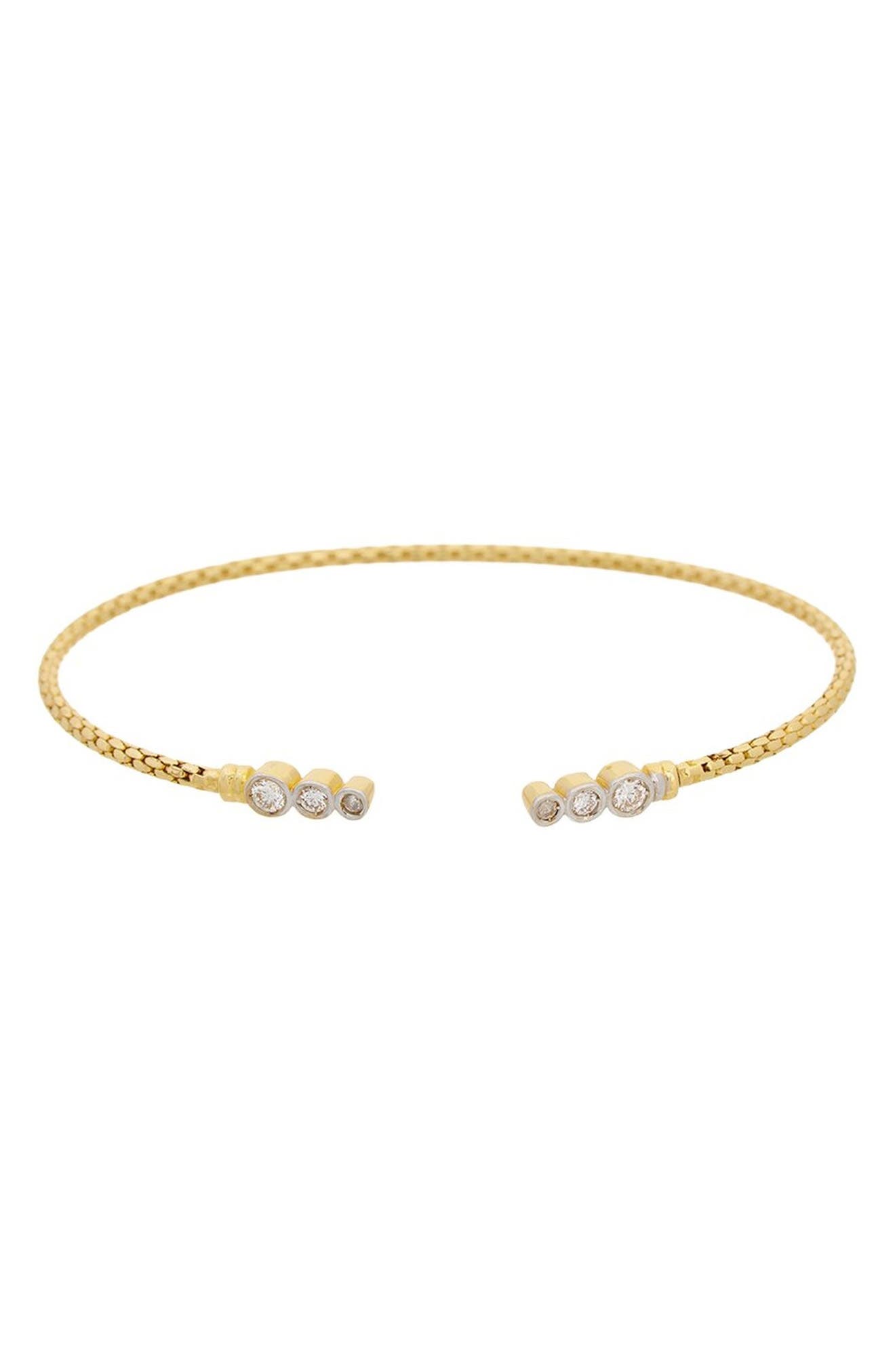 Diamond Mesh Cuff Bangle