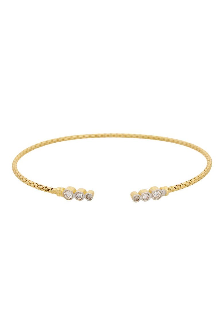 Diamond Mesh Cuff Bangle, Main, color, YELLOW