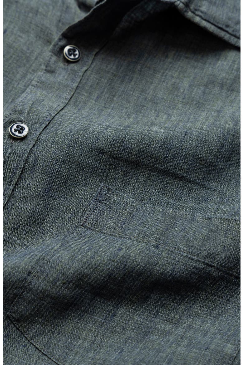 Coromandel Button-Up Linen Shirt, Alternate, color, ASH