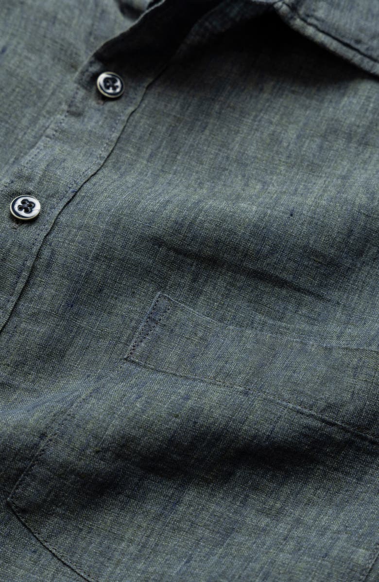 Rodd & Gunn Coromandel Button-Up Linen Shirt, Alternate, color, Ash