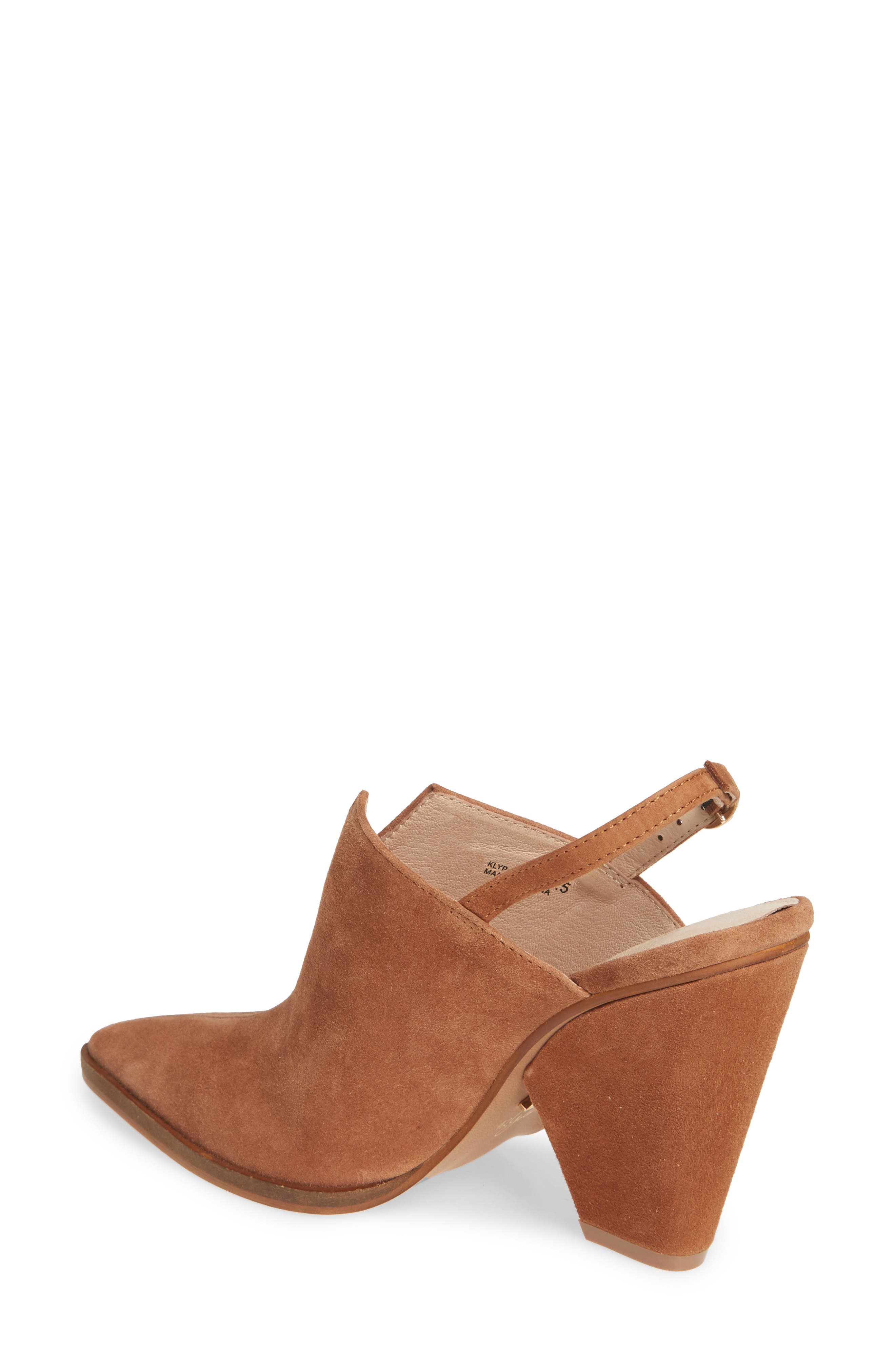 Kim Pointed Toe Slingback Pump, Alternate, color, CHESTNUT SUEDE