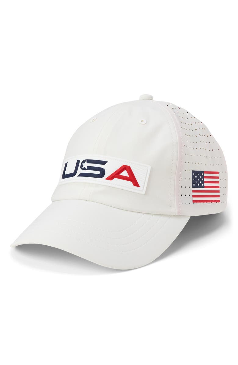 Polo Ralph Lauren Sport M1 Baseball Cap, Main, color, Ceramic White