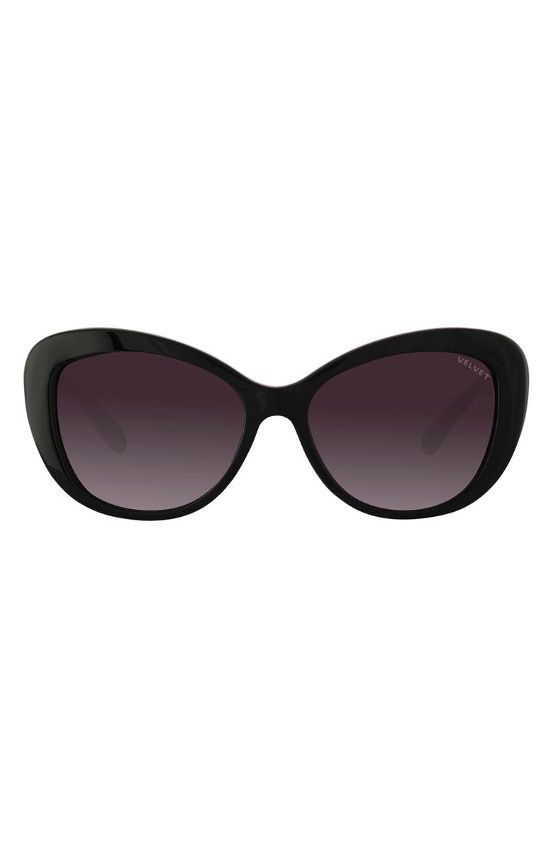 Velvet Eyewear Chrystie 55mm Cat Eye Sunglasses, Main, color, 