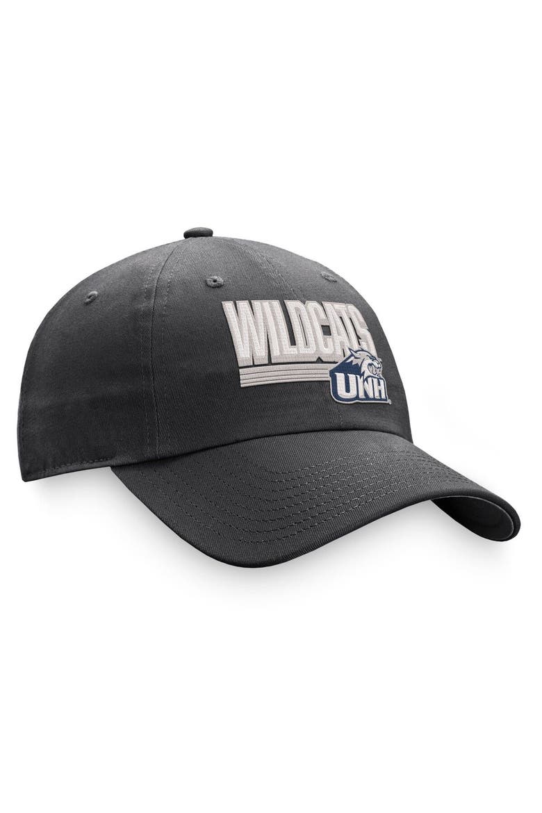 Men's Top of the World Charcoal New Hampshire Wildcats Slice Adjustable Hat, Alternate, color, Charcoal