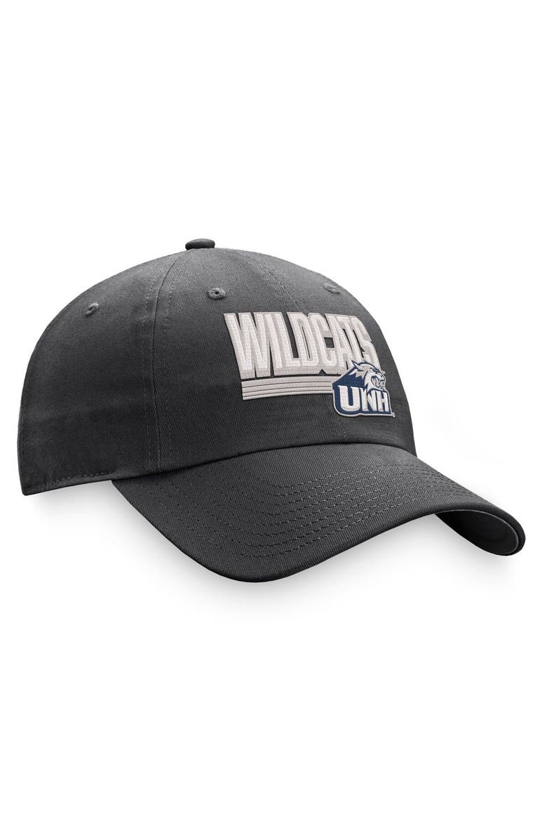 TOP OF THE WORLD Men's Top of the World Charcoal New Hampshire Wildcats Slice Adjustable Hat, Alternate, color, 