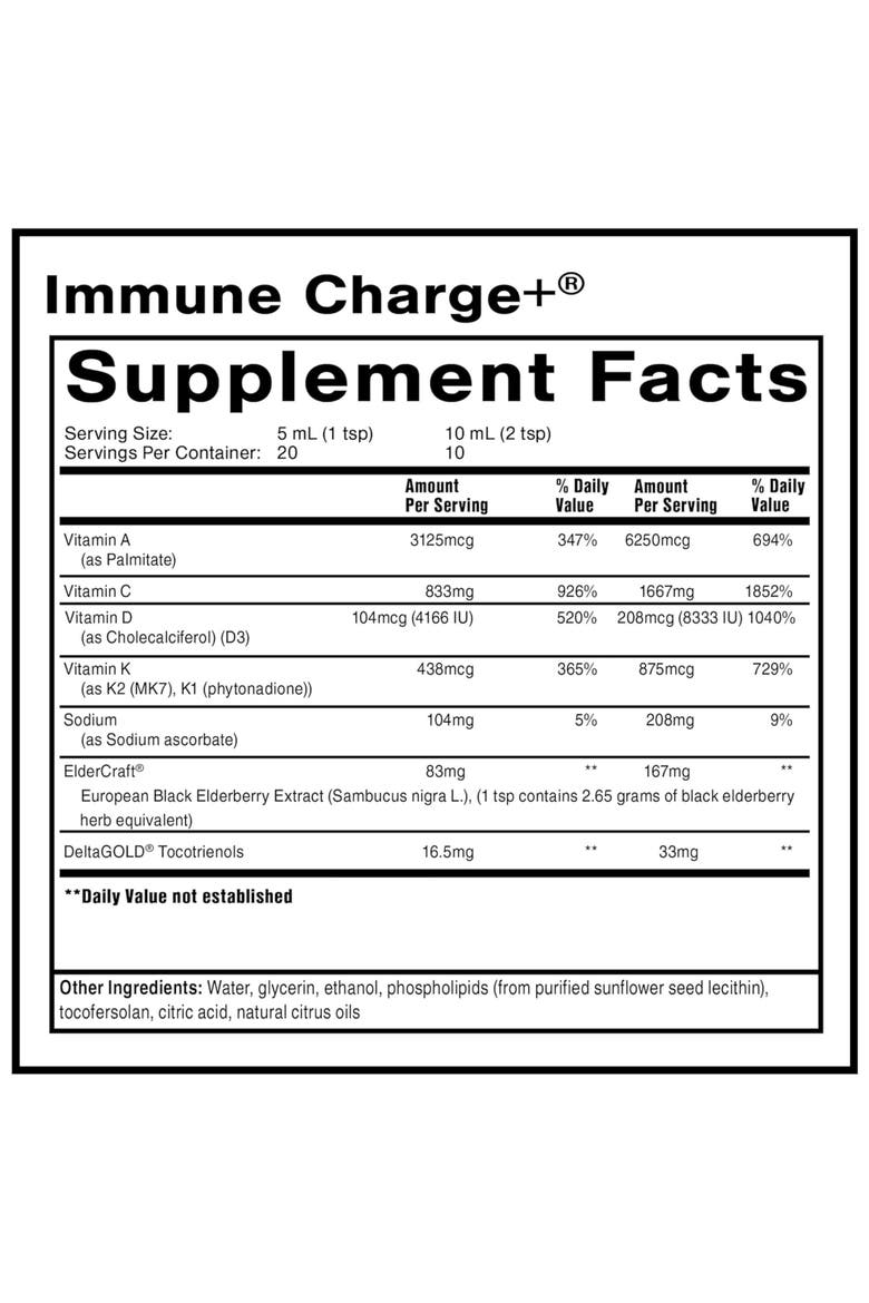 Immune Charge Supplement with Elderberry and  Vitamins A C D3, Alternate, color, None