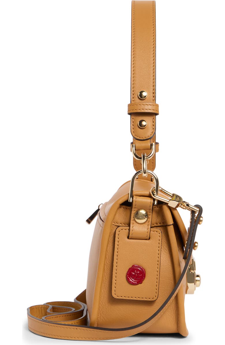 Longchamp Mademoiselle Leather Crossbody Bag, Alternate, color, Honey