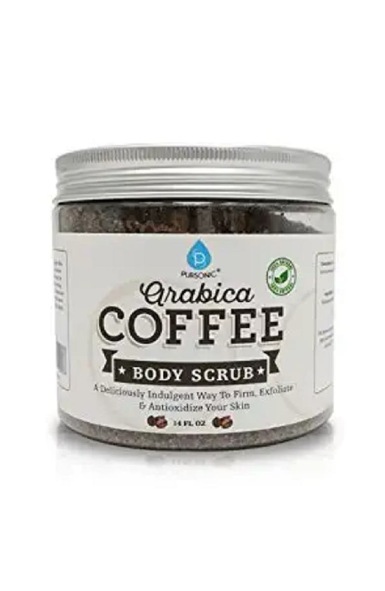 PURSONIC 100% Natural Arabica Coffee Body Scrub 14 Oz, Main, color, 