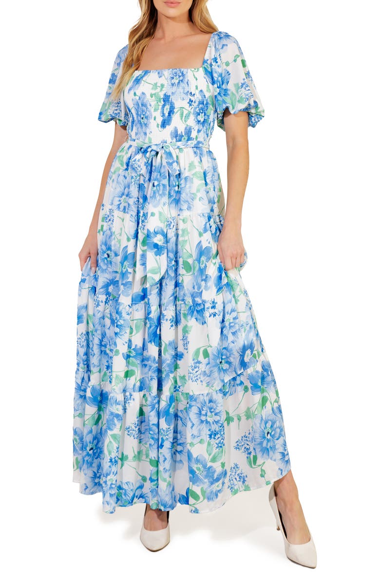 FLYING TOMATO Puff Sleeve Maxi Dress, Main, color, 