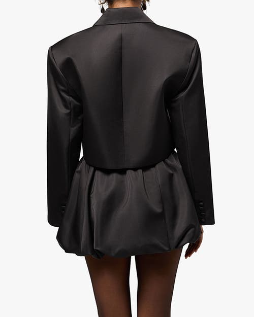 WEWOREWHAT WEWOREWHAT CROPPED SATIN BLAZER