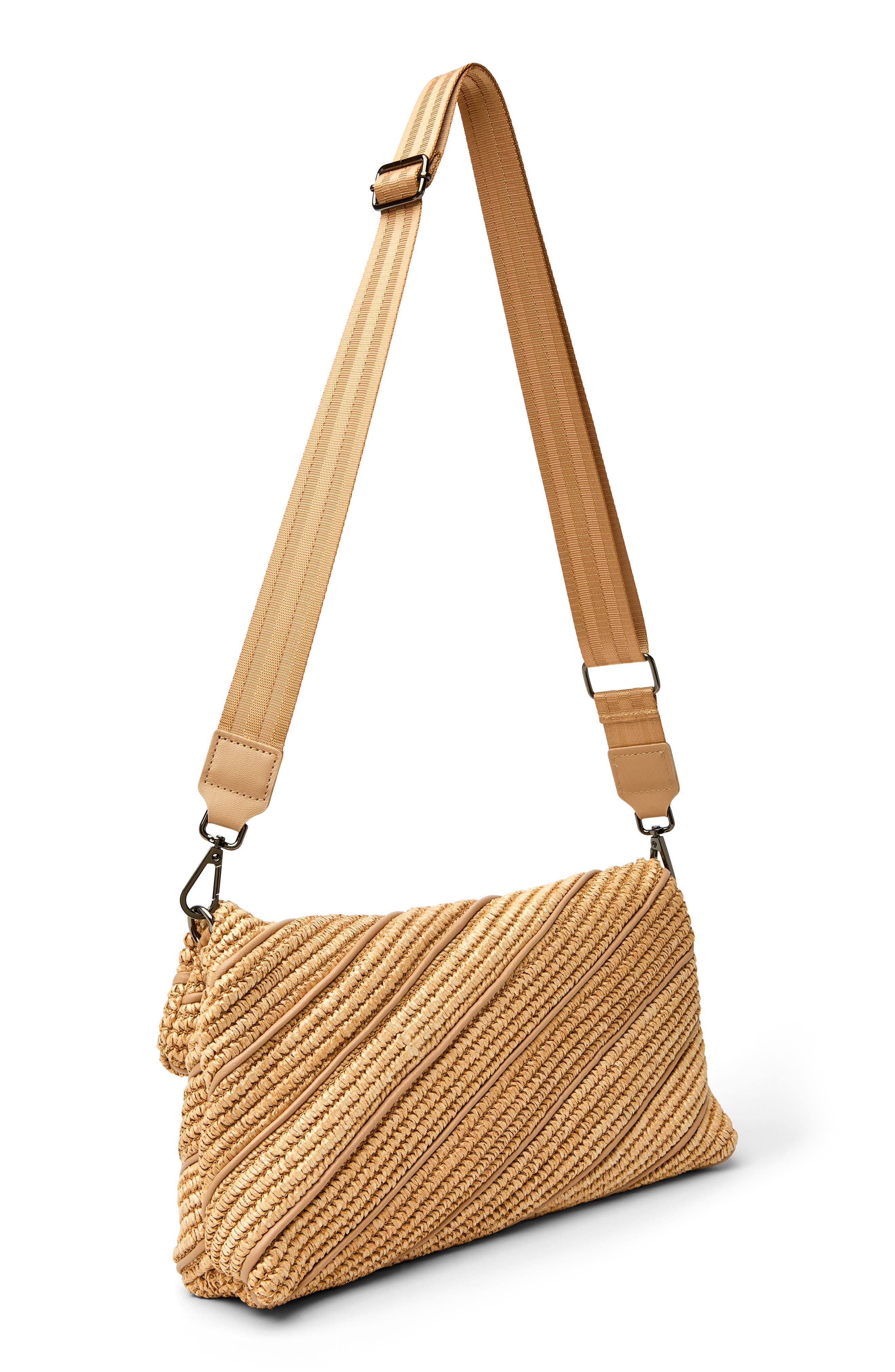 THINK ROYLN Embrace Clutch, Alternate, color, Beige/ Beige Luxe & Raffia