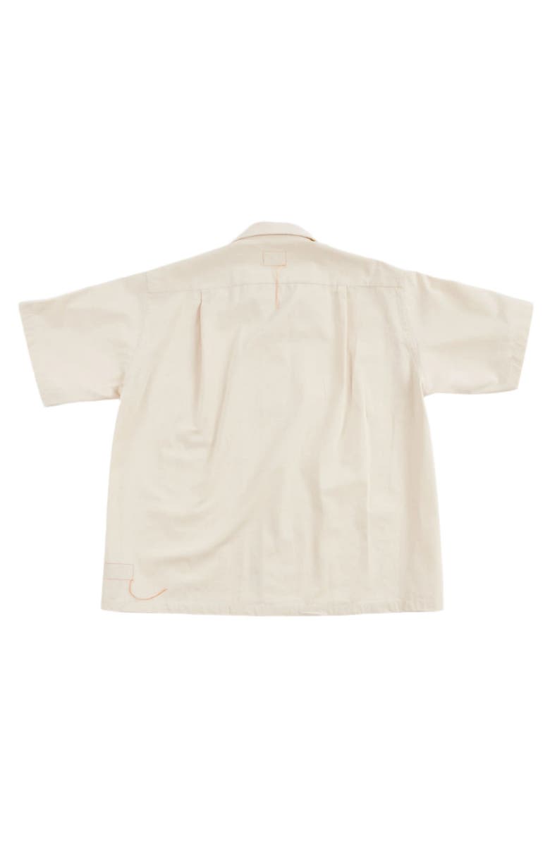 Fortela Bowling Inspired Short Sleeve Shirt, Alternate, color, Ecru