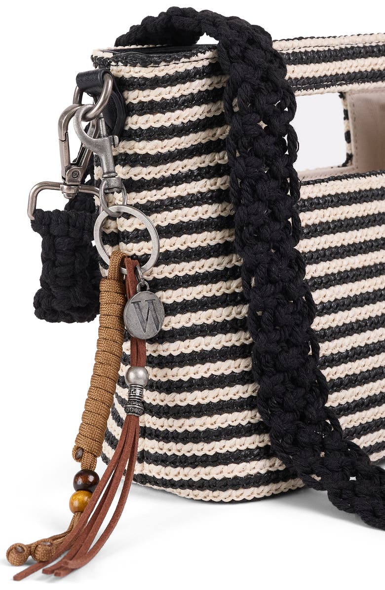 Wilt Palermo Mini Tote, Alternate, color, Black Bone Stripe