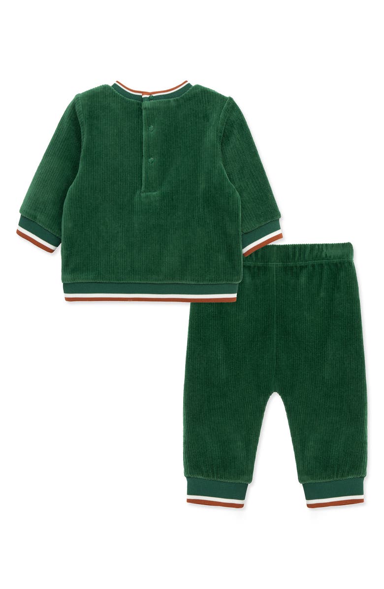 Little Me Football Sweatshirt & Joggers Set, Alternate, color, Green