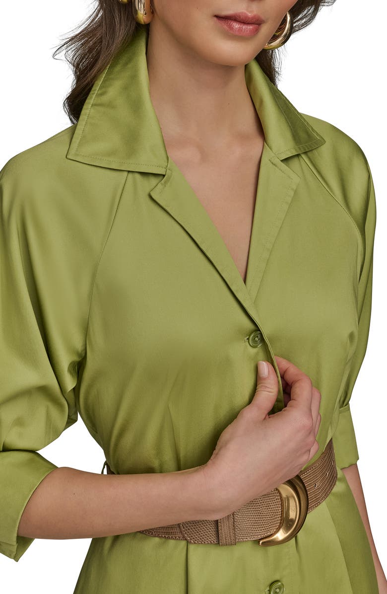Donna Karan New York Belted Shirtdress, Alternate, color, Kiwi