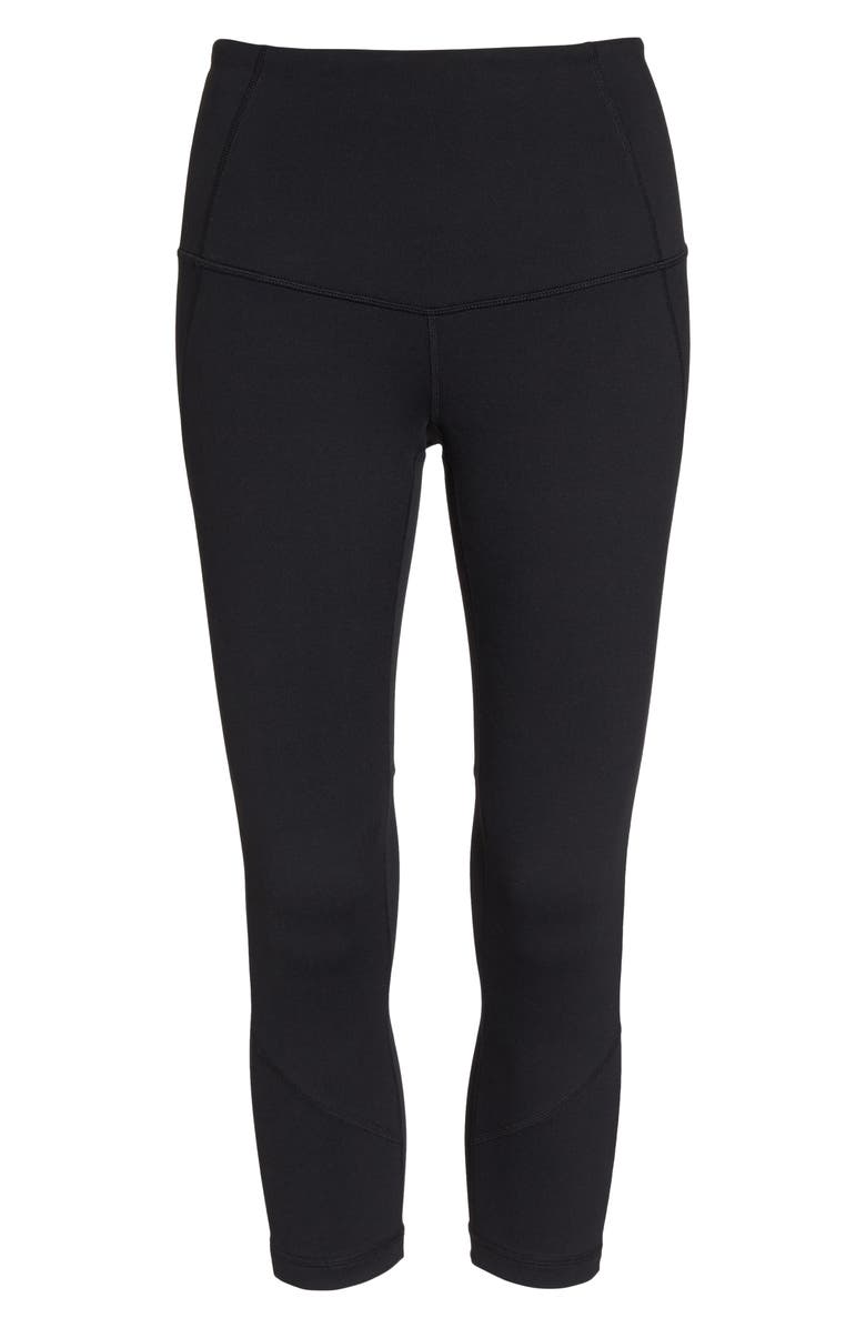 Zella 'Live In - Sultry' High Waist Mesh Crop Leggings, Alternate, color,