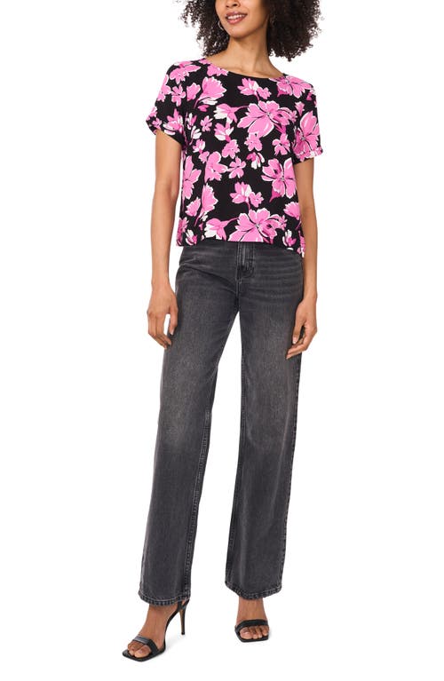 Vince Camuto Floral Print Woven Shirt In Violet Blush