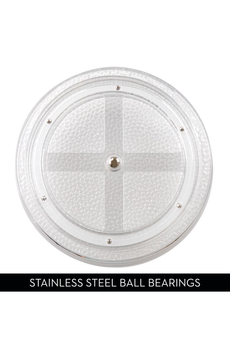 iDesign 9-Inch Plastic Lazy Susan Organizer for Bathroom - Set of 2 - Clear, Alternate, color, Clear