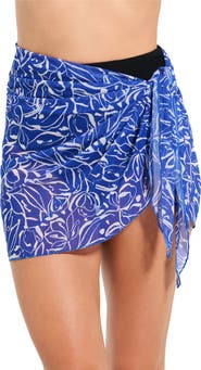 Profile by Gottex Mesh Sarong Wrap Skirt
