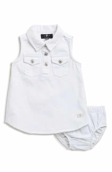 7 For All Mankind Sleeveless Denim Dress & Bloomers