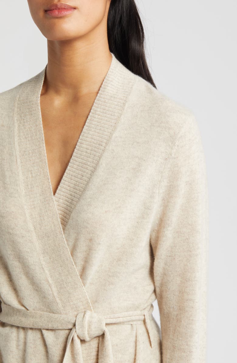 Nordstrom Cashmere Robe, Alternate, color, Beige Oatmeal Light Heather