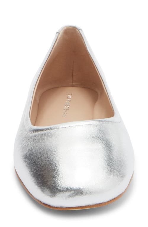 Stuart Weitzman Tammy Ballet Flat In Silver