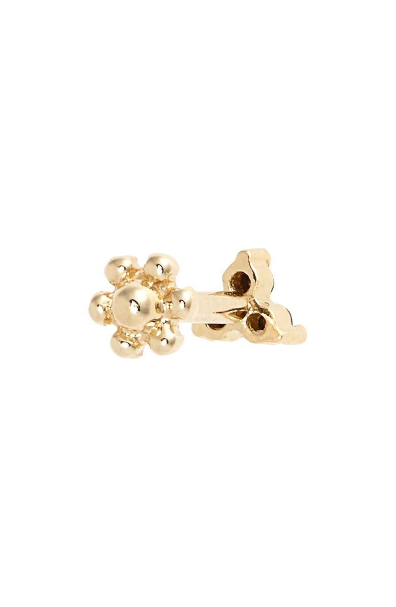 MARIA TASH Trinity Black Diamond Threaded Stud Earring, Alternate, color,