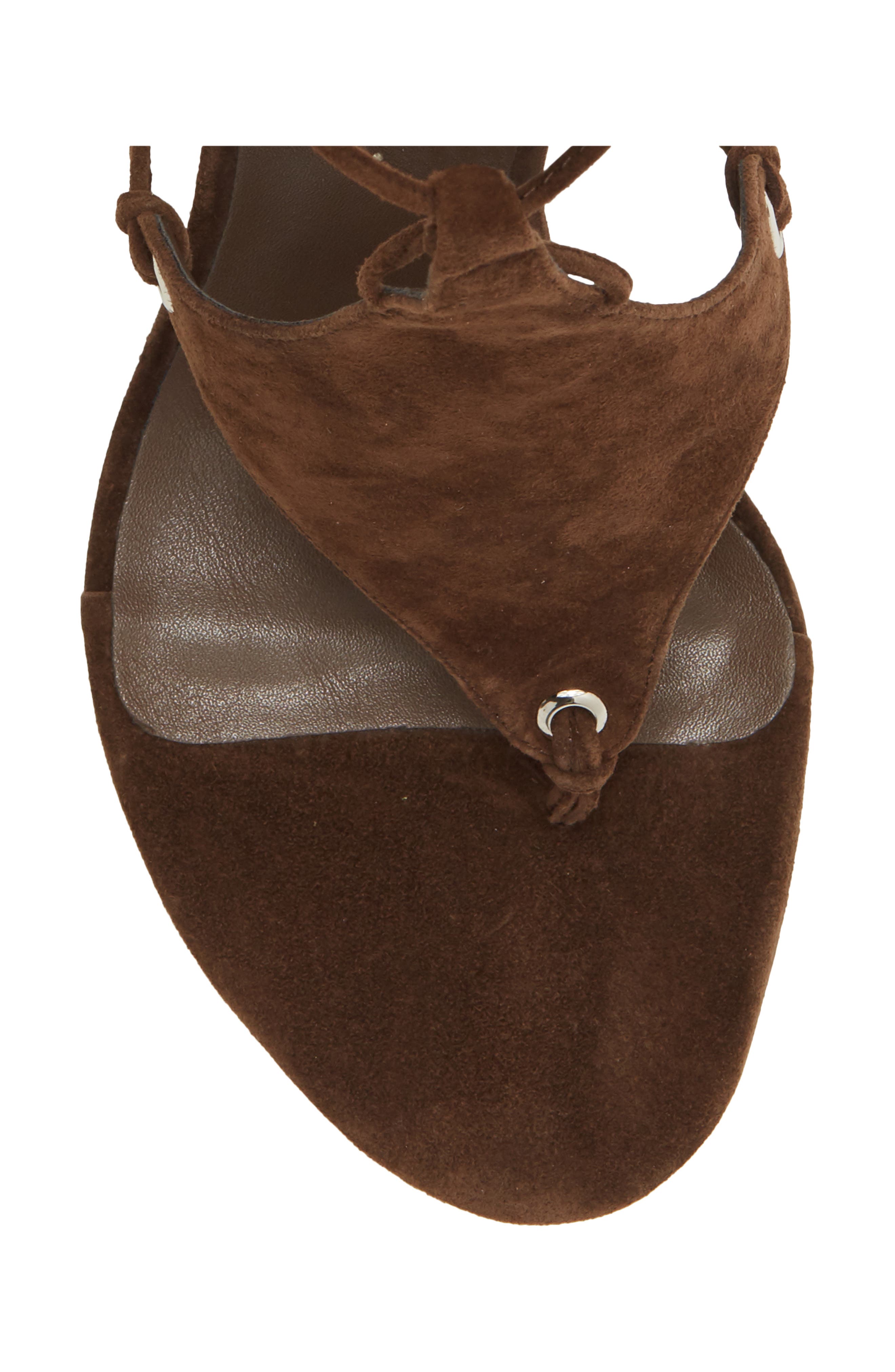 Pachouli Ankle Wrap Wedge Sandal, Alternate, color, ESPRESSO SUEDE