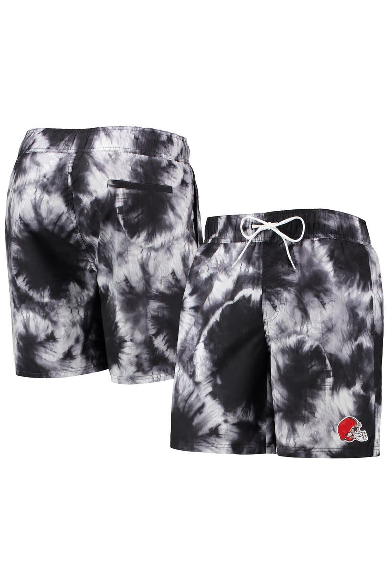 Men's G-III Sports by Carl Banks Black Cleveland Browns Splash Volley Swim Shorts, Main, color, Black