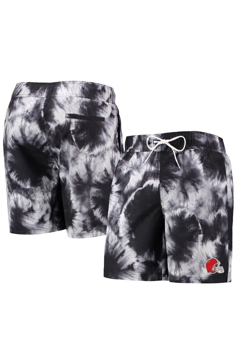 G-III SPORTS BY CARL BANKS Men's G-III Sports by Carl Banks Black Cleveland Browns Splash Volley Swim Shorts, Main, color, Black