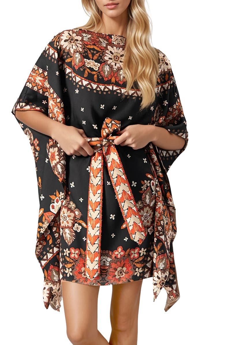 IVONNE Short dress with ribbon, Main, color, Multicolor