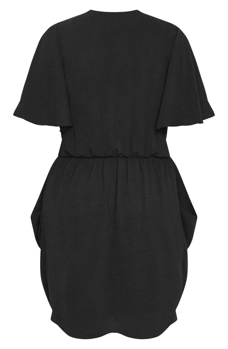 City Chic Braelynn Flutter Sleeve Dress, Alternate, color, 