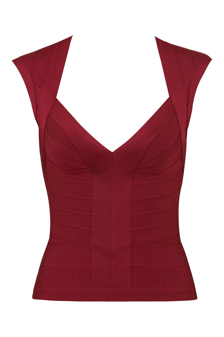 The Icon Bandage Top, Alternate, color, WINE