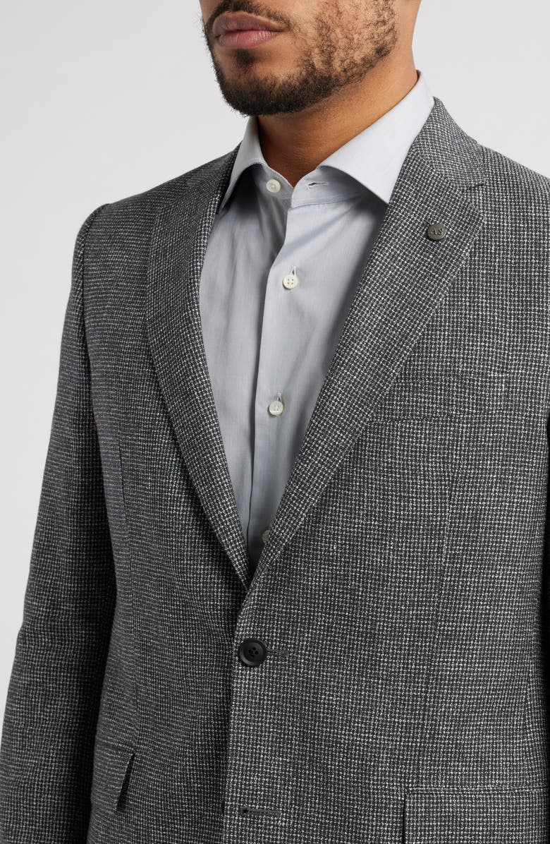AllSaints Ross Slim Fit Wool & Linen Sport Coat, Alternate, color,